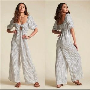 Billabong x Sincerely Jules Linen Blend Shout It Up Wide Leg Jumpsuit